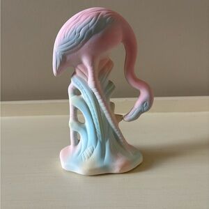 Vintage Flamingo Figurine in Pastel Hues